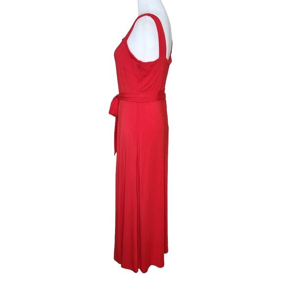 Sugarlips Mariana Jersey Knit Midi Dress Red Sleeveless Women's Medium NWT - Picture 4 of 12